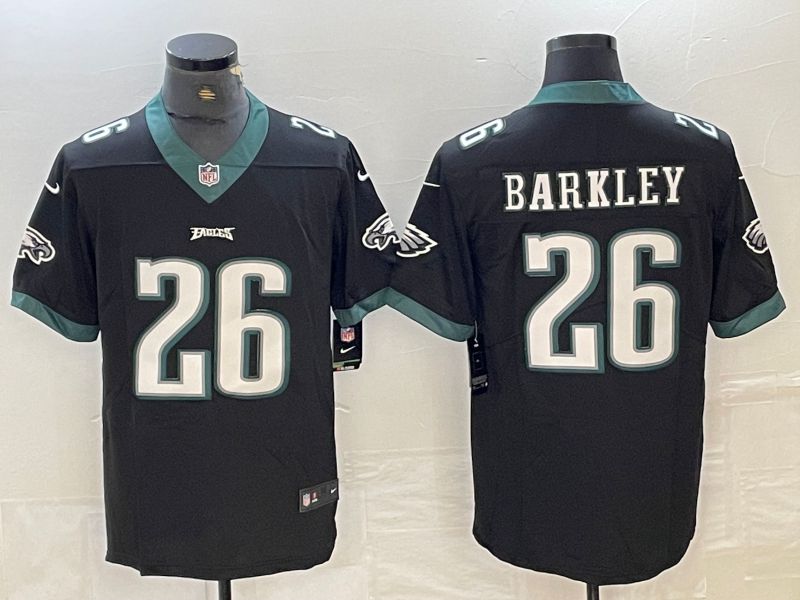 Men Philadelphia Eagles 26 Barkley Black 2024 Nike Vapor Untouchable Limited NFL Jersey